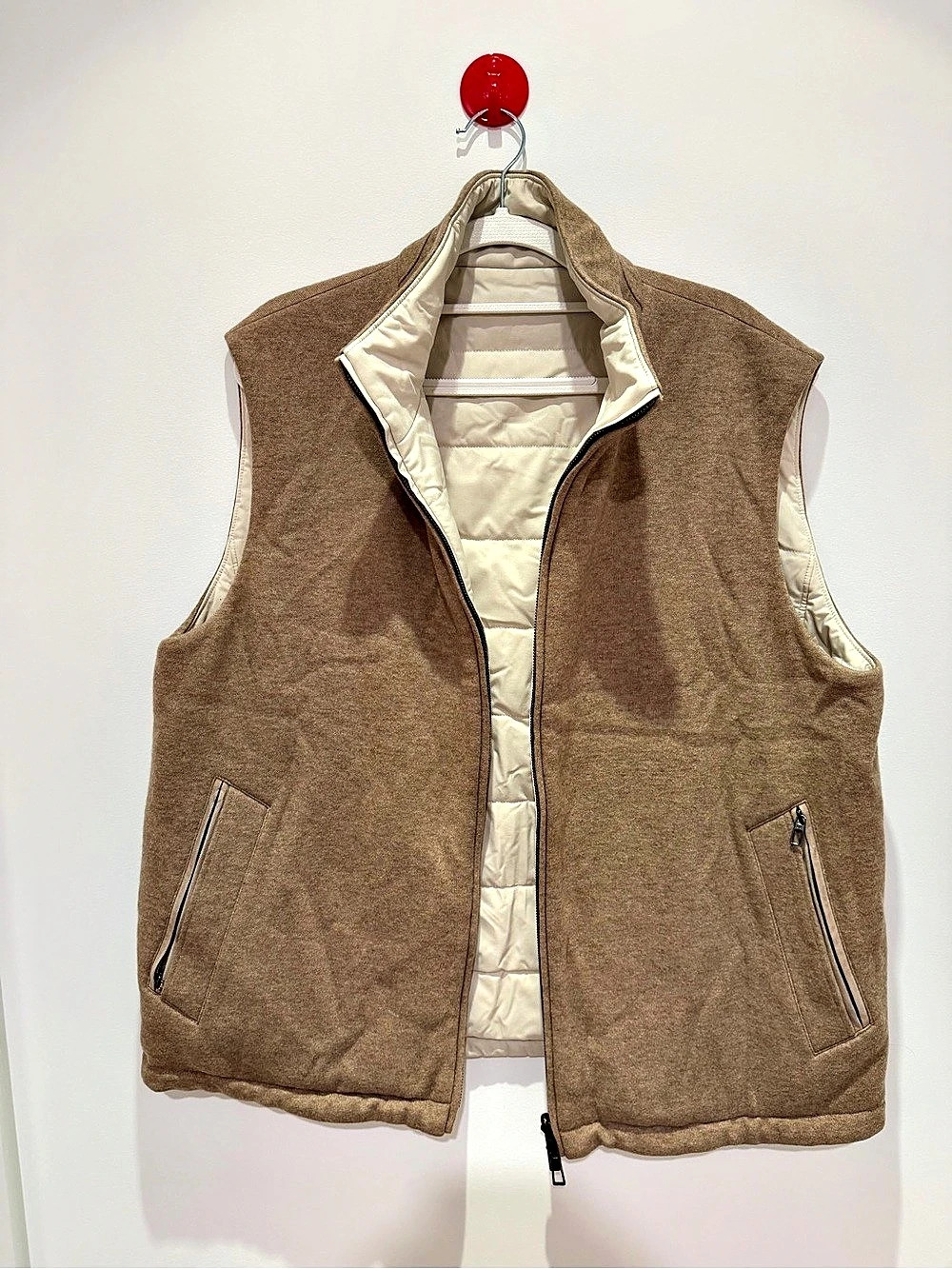 Loro Piana Reversible Cashmere Padded Vest – Size L